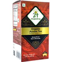 Case of 12 - 24 Mantra Organic Assam Tea - 100 Gm (3.5 Oz)