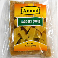 Case of 20 - Anand South Indian Jaggery Cubes Yellow - 500 Gm (1.1 Lb)