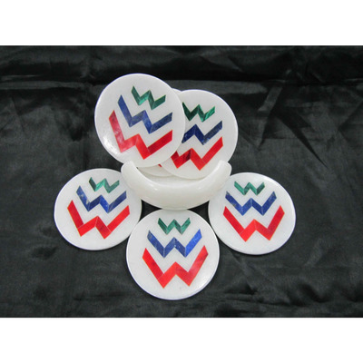 White Marble Coaster Set