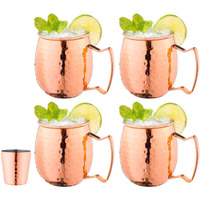 Authentic Moscow Mule Copper Mugs Set | Classic Drinkware for Refreshing Bevera