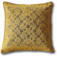 Hand Embroidered Pillow Cover - 16  x16   -