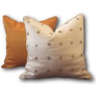 Hand Embroidered Pillow Cover - 16  x16   -