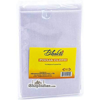 Bhakti Pooja Cloth - White (1 cloth)