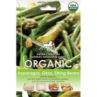 Arora Creations Organic Green Veggie (Asparagus, Okra, String Beans) Masala (14 gm pouch)