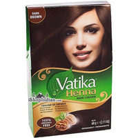 Vatika Henna Hair Colors - Dark Brown (60 gm box)