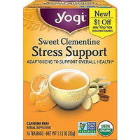 Yogi Sweet Clementine Stress Support (Adaptogens To Support Overall Health) (16 tea bags)