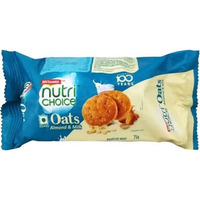 Britannia Nutrichoice Oats Cookies - Almond & Milk (75 gm pack)