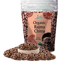 Jiva Organics Rajma Chitra - Speckled Kidney Beans - 2 lbs (2 lbs bag)