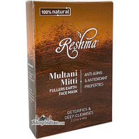 Reshma Multani Mitti - Fullers Earth Face Mask - Anti-Aging & Antioxidant (2.12 oz box)