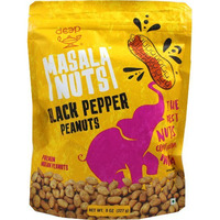 Deep Masala Nuts - Black Pepper Peanuts (8 oz bag)