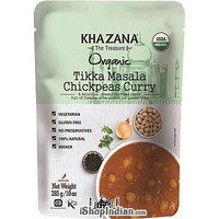 Khazana Organic Tikka Masala Chickpeas Curry (Ready-to-Eat) (10 oz pouch)