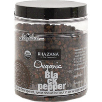 Khazana Organic Black Peppercorns (7 oz jar)