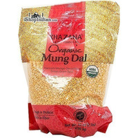 Khazana Organic Mung Dal (Green Gram Split) (2 lbs bag)