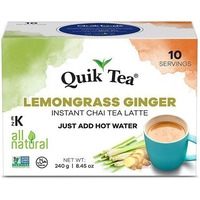 Quik Tea - Instant Lemongrass Ginger Chai (10 Pack) (10 box sachets)