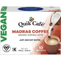 Quik Cafe Instant VEGAN Madras Coffee - Pack of 10 (10 box sachets)