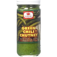 Nirav Green Chili Chutney - Pack of 6 (6 x 7.74 oz bottle)