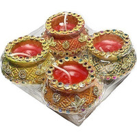 Gold Matki Diya - Pack of 4 (pack of 4)