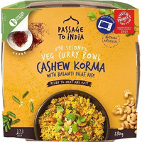 Passage to India - Veg Curry Bowl - Cashew Korma With Basmati Rice (Ready-to-Eat) (9.9 oz box)