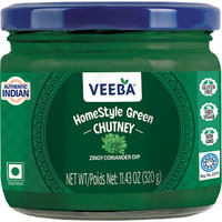 Veeba Homestyle Green Chutney (Zingy Coriander Dip) (320 gm Jar)