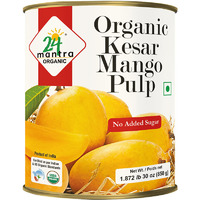 24 Mantra Organic Kesar Mango Pulp - No Added Sugar (30 oz tin)