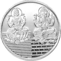 Laxmi & Ganesh .999 Silver Coin - 1 oz (25 gms)