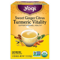 Yogi Sweet Ginger Citrus Turmeric Vitality Tea (16 ct box)