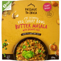 Passage to India - Veg Curry Bowl - Butter Masala with Basmati Rice (Ready-to-Eat) (9.9 oz box)