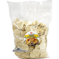 Raju Rice Crackers - Jeera (Cumin) (2 lbs bag)