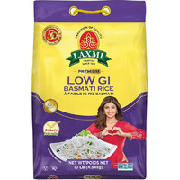 Laxmi Diabetic Friendly Basmati Rice with Lower G.I. Index Value (10 lbs bag)
