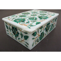 4  x3  x2   Marble Jewelry Storage Box Malachite Mosaic Floral Hallway Decor Gift