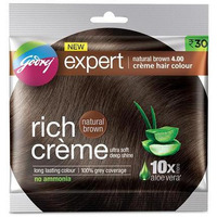 Godrej Expert Creme Natural Brown 4.0 Hair Color - 20 Gm (0.7 Oz) [50% Off]