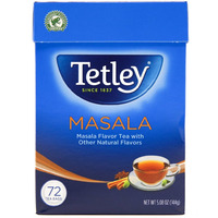Tetley Tea Bag Masala 72 Bags - 5 Oz (144 Gm)