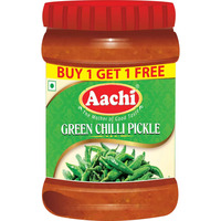 Aachi Green Chilli Pickle - 200 Gm (7 Oz) [Buy 1 Get 1 Free]