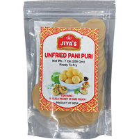 Jiya's Unfried Pani Puri With Masala Packet - 200 Gm (7 Oz) [50% Off]