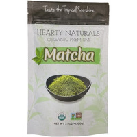 Hearty Naturals Organic Premium Japanese Matcha - 100 Gm (3.5 Oz) [50% Off]