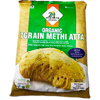 24 Mantra Organic 7 Grain Methi Atta - 1 Kg (2.2 Lb)