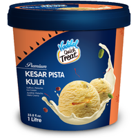 Vadilal Kesar Pista Kulfi Ice Cream - 1 Lt (33.8 Fl Oz)