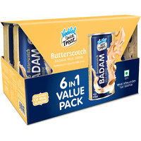 Vadilal Butterscotch Badam Milk Drink 6 in 1 Value Pack - 180 Ml (6 Fl Oz) [FS]