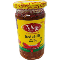 Telugu Red Chilli Without Garlic Pickle - 300 Gm (10 Oz) [50% Off]