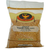 Deep Toor Dal Dry Split Pigeon Peas - 4 Lb (1.8 Kg)