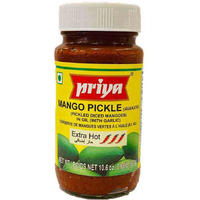 Priya Mango Pickle With Garlic Extra Hot - 300 Gm (10.6 Oz)