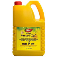 Dabur Kachchi Ghani Indian Mustard Oil - 5 L (1.35 Gal)