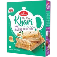 Haldiram's Tea Time Khari Mild Methi Crispy Puffs - 200 Gm (7.06Oz) [FS]