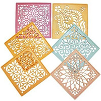 Rangoli Stencil Square - 1 Pc