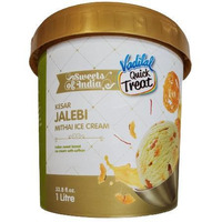 Vadilal Kesar Jalebi Mithai ice cream - 1 Lt (33.8 Fl Oz)