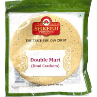 Shreeji Double Mari Urad Crackers Papad - 200 Gm (7.05 oz) [FS]
