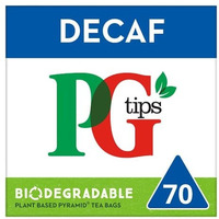 PG Tips Decaf Biodegradable 70 Pyramid Bags - 203 Gm (8.9 Oz) [50% Off] [FS]