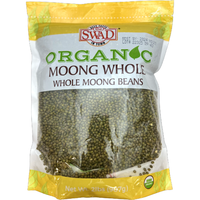 Swad Organic Whole Moong Beans Green - 2 Lb (907 Gm)