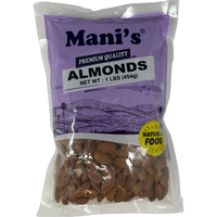 Mani's Premium Almonds - 1 Lb (454 Gm)
