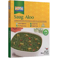 Ashoka Saag Aloo Vegan Ready To Eat - 10 Oz (280 Gm)